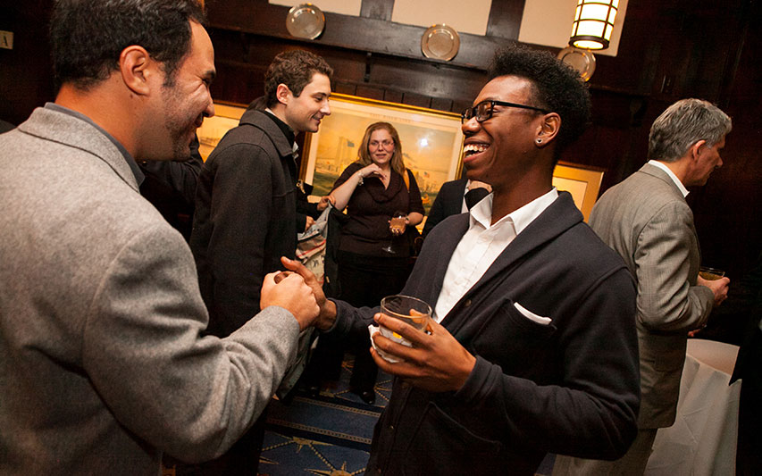 Alumni mingle at the New York City Reception for Alumni, Parents, and Friends