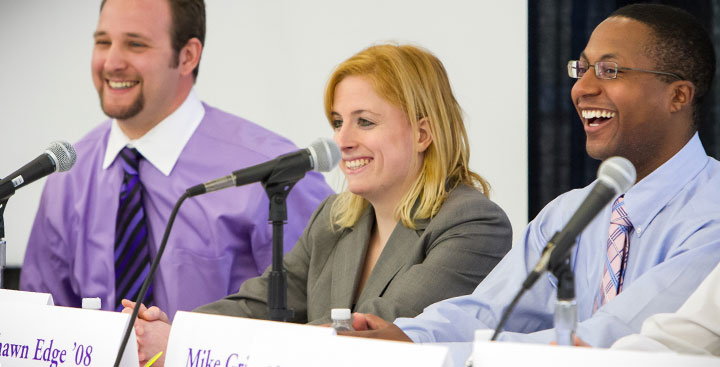 A panel of Alumni volunteers share their career successes