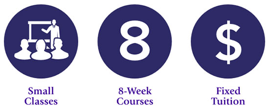 Curry College Bachelor's Degrees highlights icons
