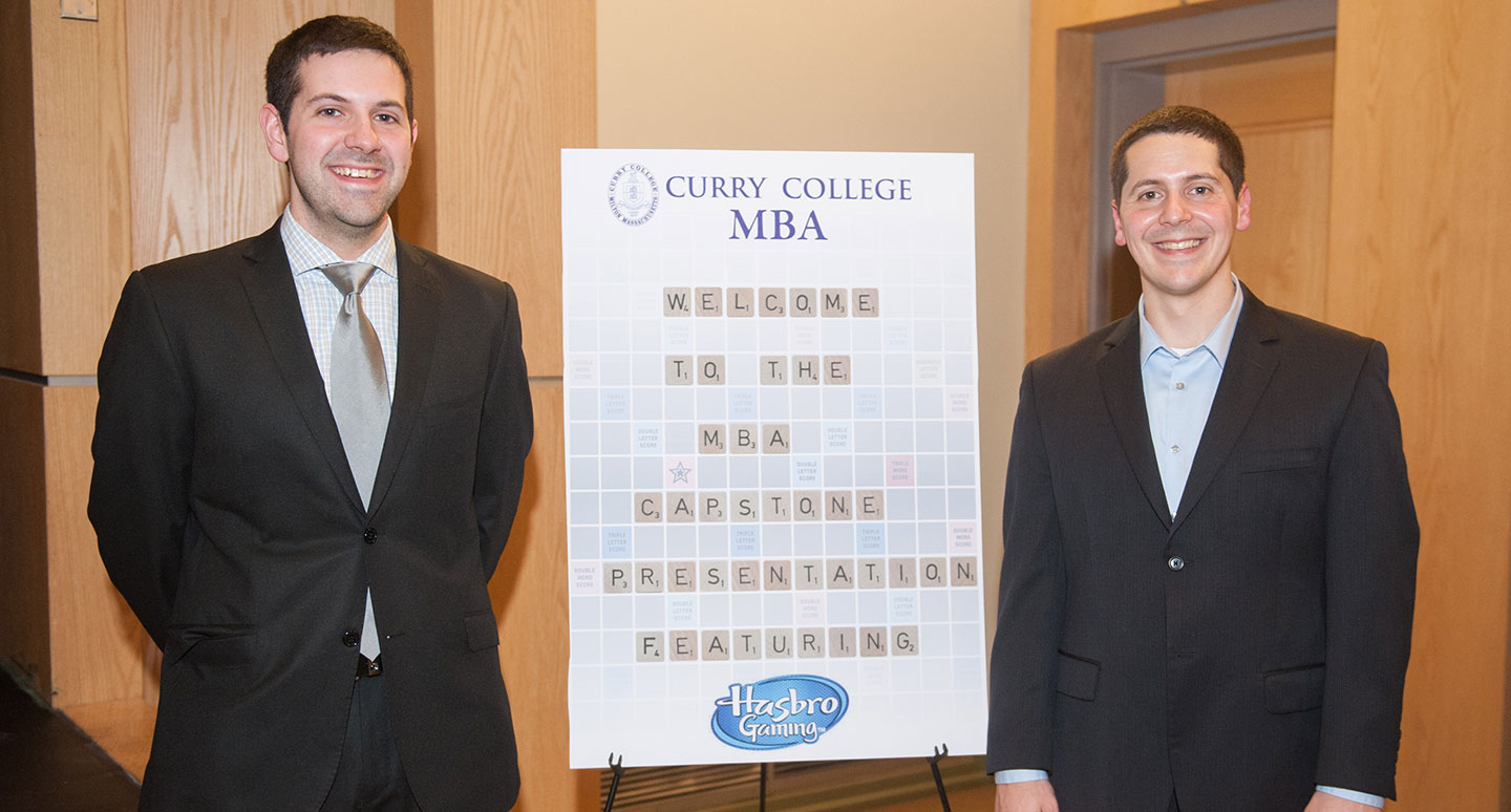 Curry College MBA students present their Capstone project, consulting for Hasbro