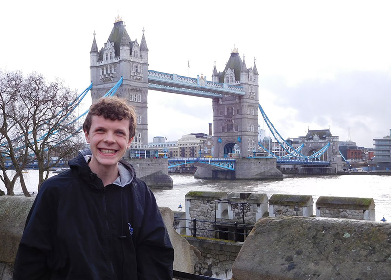 Matt Crone '18, Curry College student in London