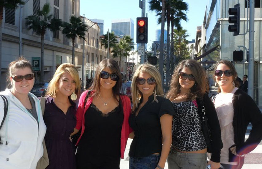 Curry College students in Los Angeles, California