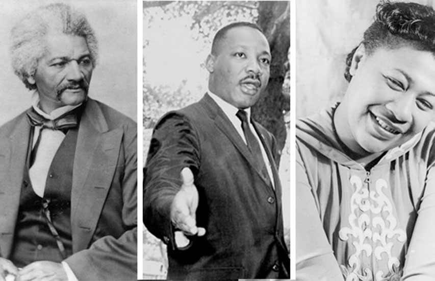 Various prominent African-American icons represent the African-American Studies minor at Curry College