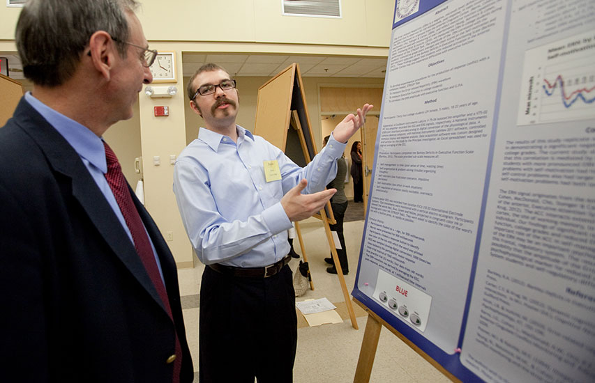 Student pursuing a Psychology degree from Curry College presents at the New England Psychology Association Conference