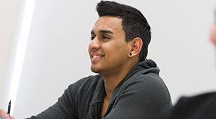 Student in Class at Curry College