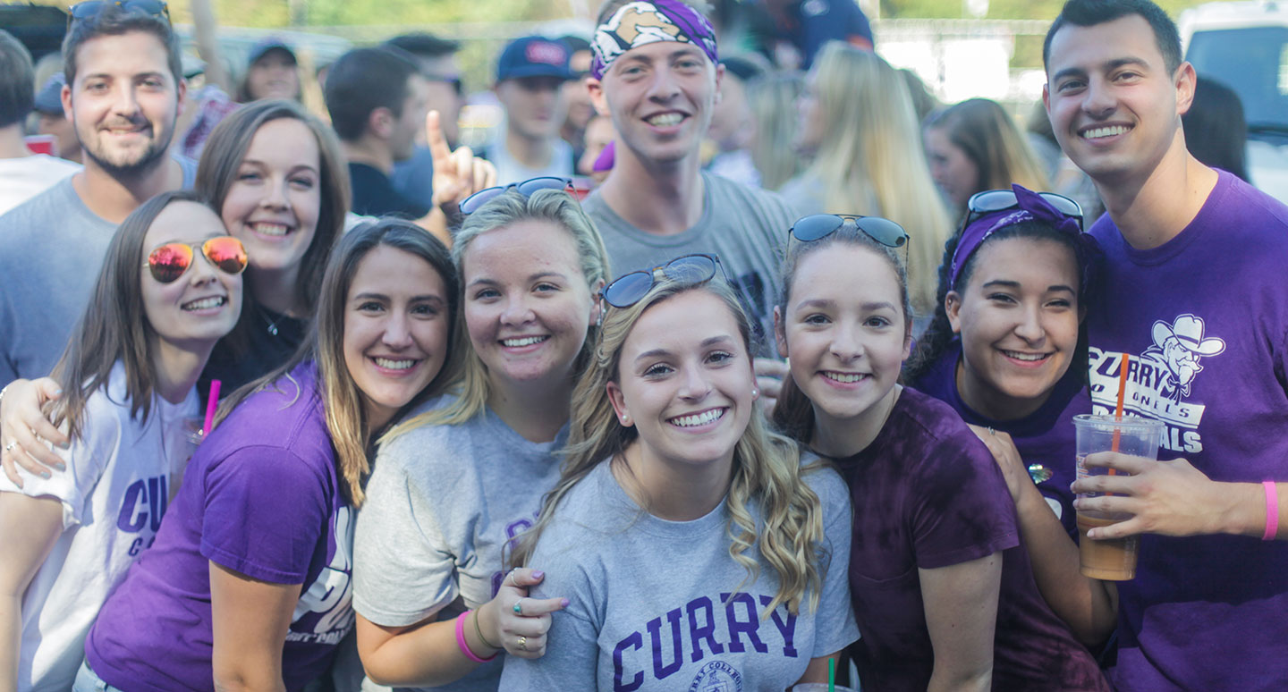 Curry College students celebrate Homecoming and Family Weekend Tailgate