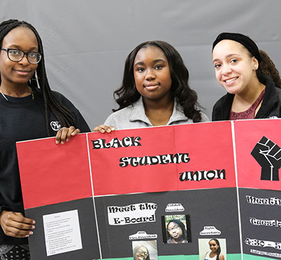 Members of the Black Student Union at the Involvement Fair