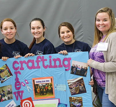 Crafting Crew members at the Student Involvement Fair