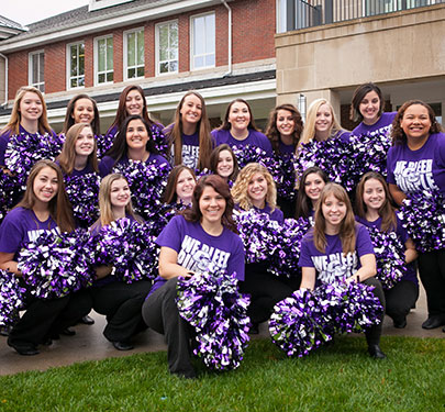 Dance Team members pose for a group photo
