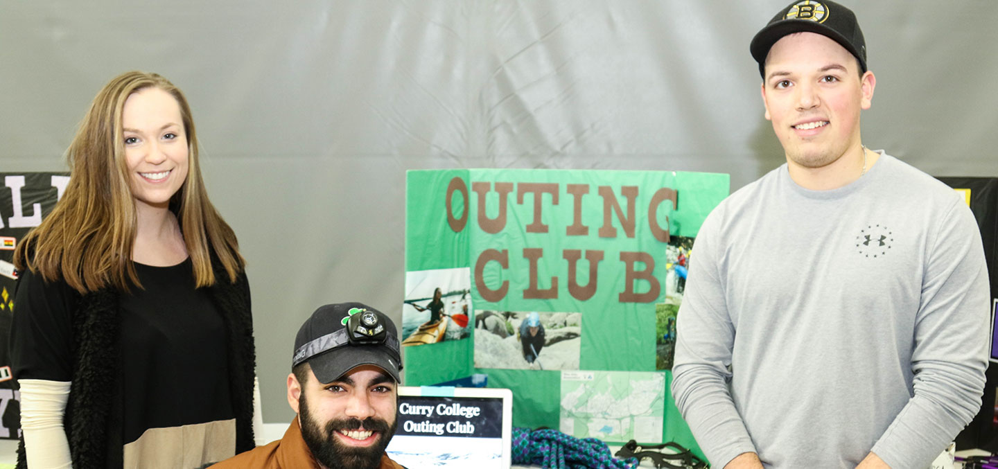 Outing Club members at the Student Involvement Fair