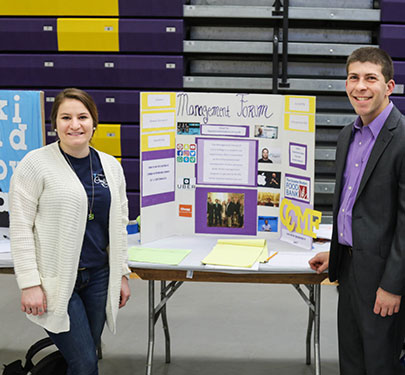 Management Forum members at the Student Involvement Fair