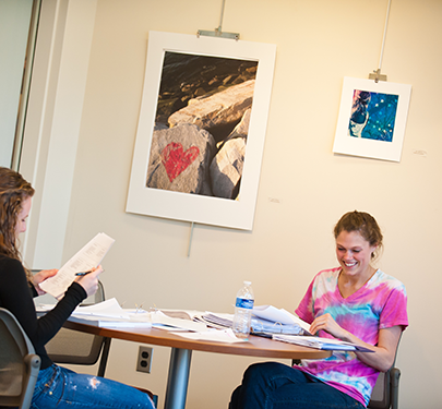 Students studying in the Hoon Keith Quiet Study Lounge